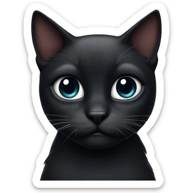 Black cat with bad attitude  sticker
