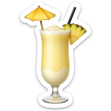 yellow pina colada sticker