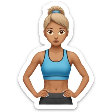 woman working out sticker
