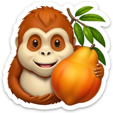 Mango orangutan sticker
