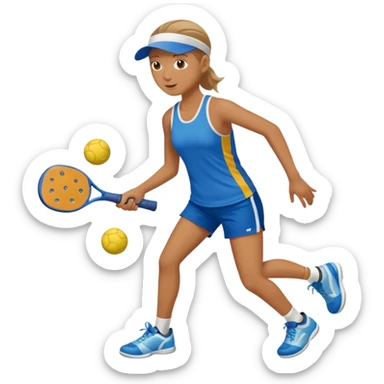 Athletic pickle sticker