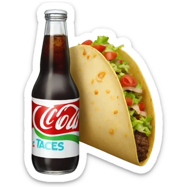 Tacos and coke bottle sticker