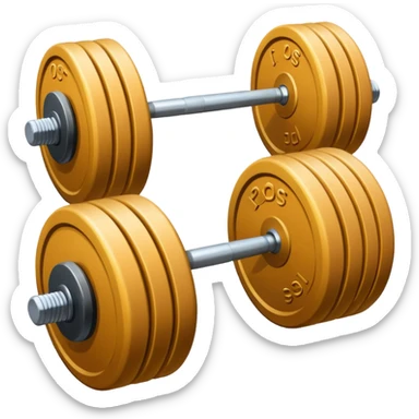 Tan fitness weights sticker