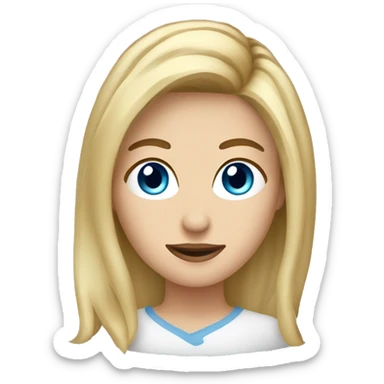 woman with blond Hair and Blue Eyes growing rosemary out of her head sticker