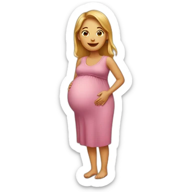 pregnant woman sticker