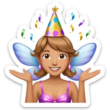 Beautiful Birthday Confetti fairy sticker