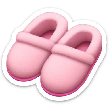 Cute pink slippers sticker
