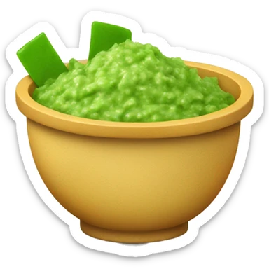 Chips and bowl of green salsa sticker