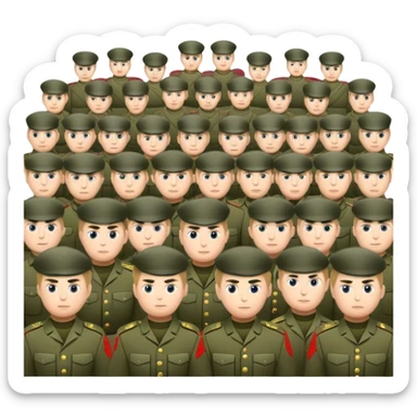 big modern Russian army, photorealistic sticker