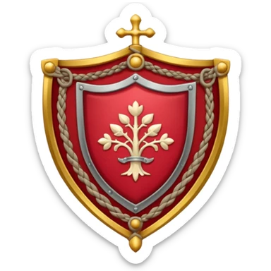 brasão sangrando medieval rosa de sangue vermelha sticker