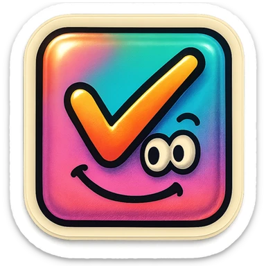 A funny checkbox sticker