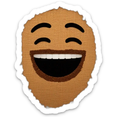 Voice and speech icon, Head, face and sound wave from the mouth. made of coffee beans sticker