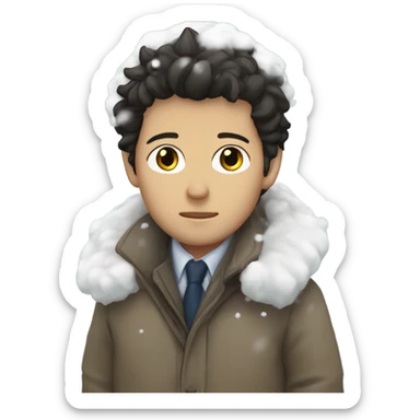 Castiel in the snow sticker