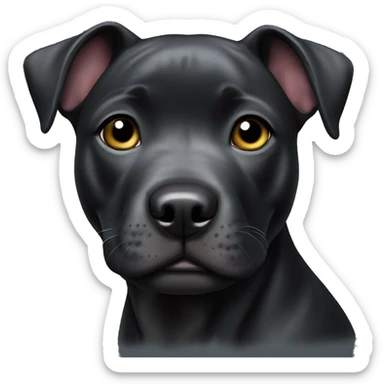 Black staffy puppy sticker