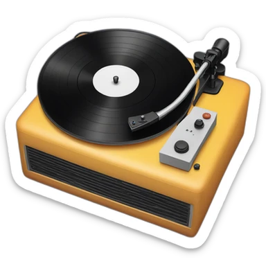 Vinyl record player sticker