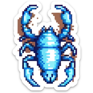 scorpion in desert sand sticker