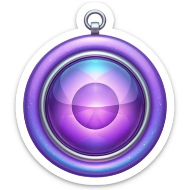 glitter purple amulet sticker