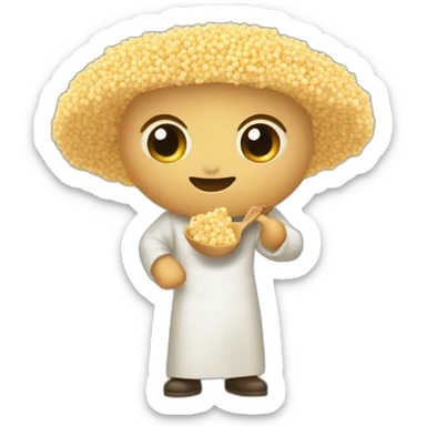 Un algérien qui mange du couscous  sticker