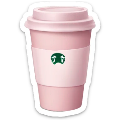 Light pink coffee Starbucks  sticker