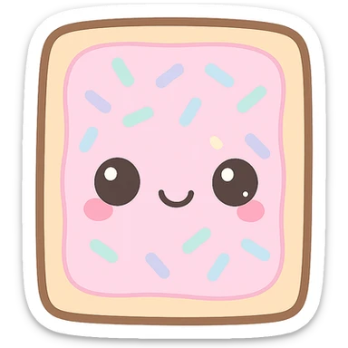 Remove the white background, keep only the chibi poptart character with transparent background. sticker