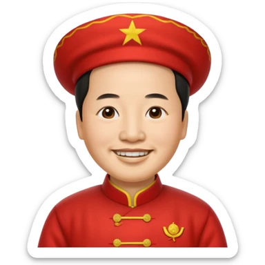 Mao zedong happy sticker