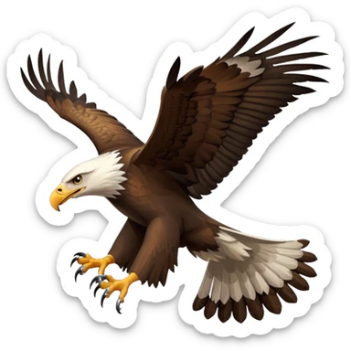 text message with photo of an eagle sticker