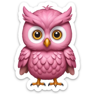 image of a pink owl sticker