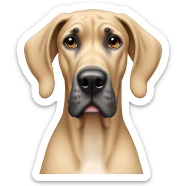 Tan great dane sticker