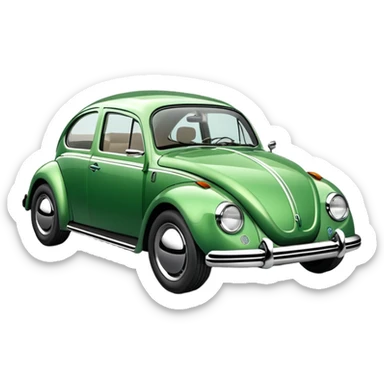 Volkswagen beetle verde sticker