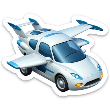 Voiture qui vole sticker