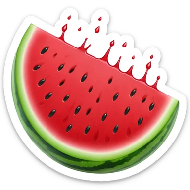 watermelon went crazy sticker
