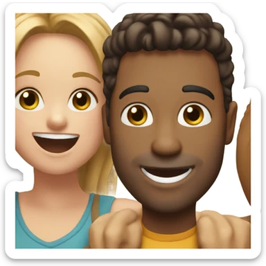 happy moment between friends sticker