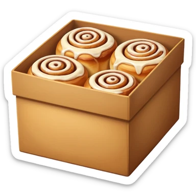 cinnabons in box  sticker