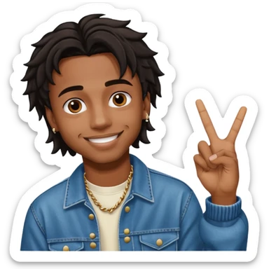 Playboi Carti YVL hand sign sticker