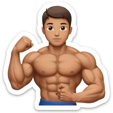 muscular boy with veiny hands arms and biceps sticker