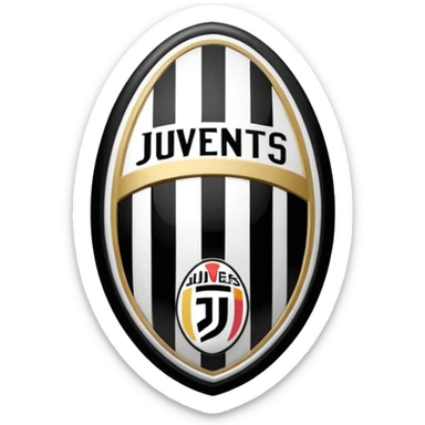 una "J" stilizzata in bianco e nero, formata da due strisce verticali che richiamano lo scudetto , logo juventus sticker