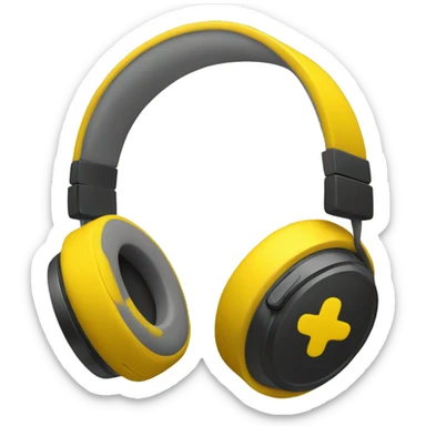 Yellow beats headphones sticker