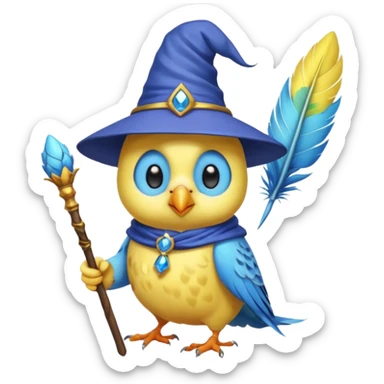 Budgie wizard sticker
