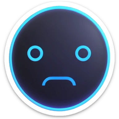 sleek black and blue emoji with glowing grid overlay, evoking cyber espionage and intelligence agency vibes, named 'The Grid' sticker