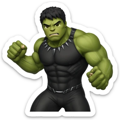 hulk de pantera negra sticker