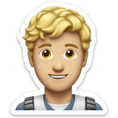 white young engineer specialist guy without glasses sticker