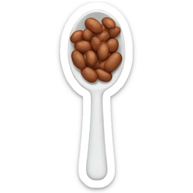 a spoonful of pinto beans sticker