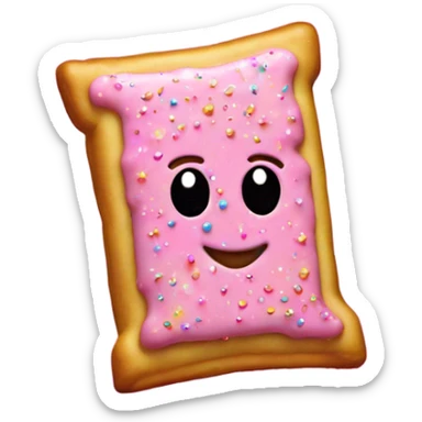Pink poptart with glitter  sticker