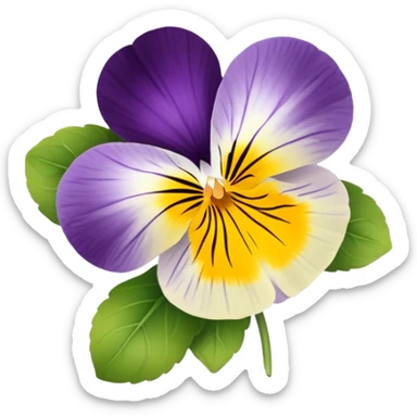 golden viola odorata sticker