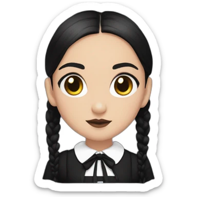 wednesday adams jena ortega sticker