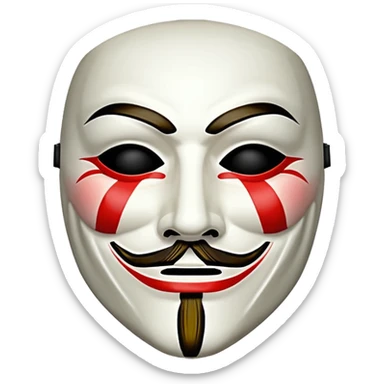 V for Vendetta mask sticker