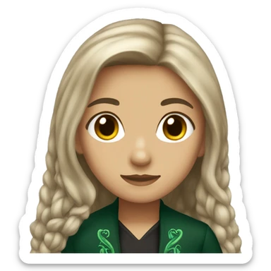 Slytherin girl with brown long hair sticker