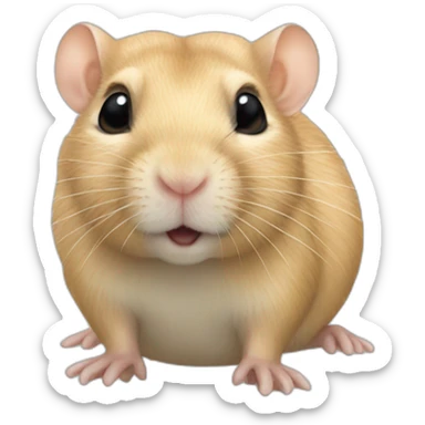 realistic beige gerbil sticker