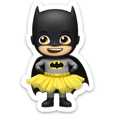 Batman sucking a banana in a tutu sticker