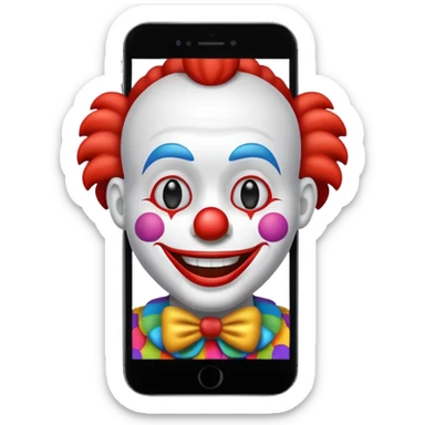 clown emoji iphone sticker